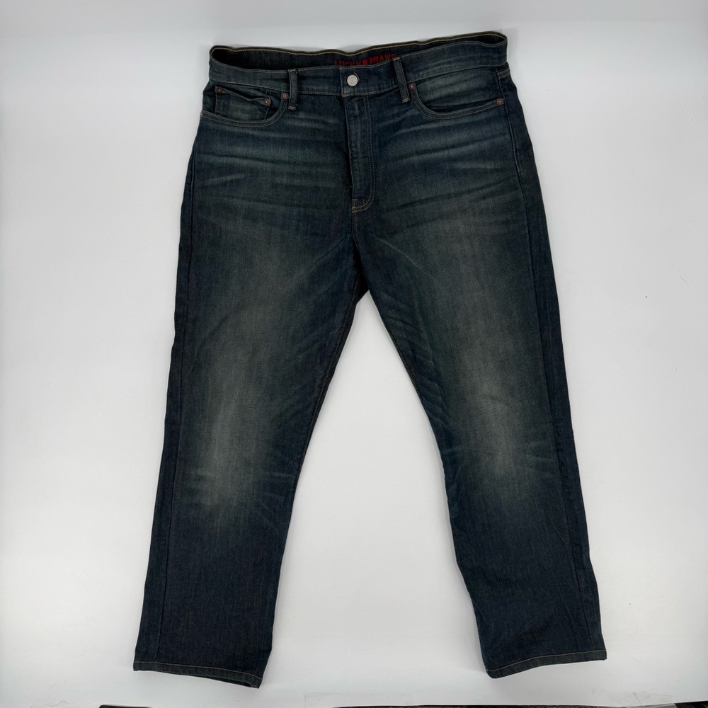 Lucky Brand 410 Athletic Straight Leg Blue Jeans Dark Wash 36x30 Men Denim Pants
